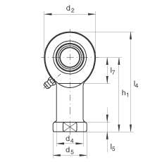 桿端軸承 GIR30-DO, 根據 DIN ISO 12 240-4 標準，帶右旋內螺紋，需維護