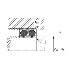 主軸軸承 HCB71913-E-T-P4S, 調(diào)節(jié)，成對或單元安裝，接觸角 α = 25°，陶瓷球，限制公差